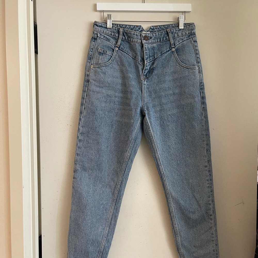 River Island High Rise Tapered Leg Mom Jeans